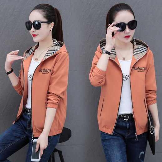 MSLD-新款秋季韩版宽松显瘦休闲外搭长袖连帽夹克 商品图5