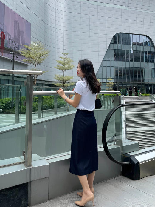 牛仔2B5211--黛蓝色半裙 商品图2