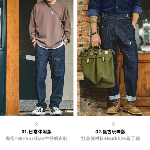 【复古高腰】廓尔格丹宁水洗牛仔裤 商品图3