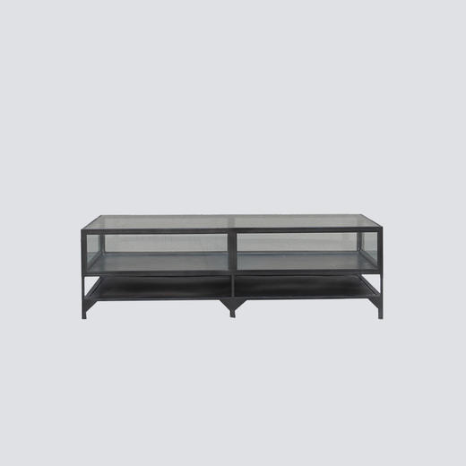 NS家居nsfurniture进口铁艺玻璃茶几(黑铁)NSCT-SBCT*Black 商品图1