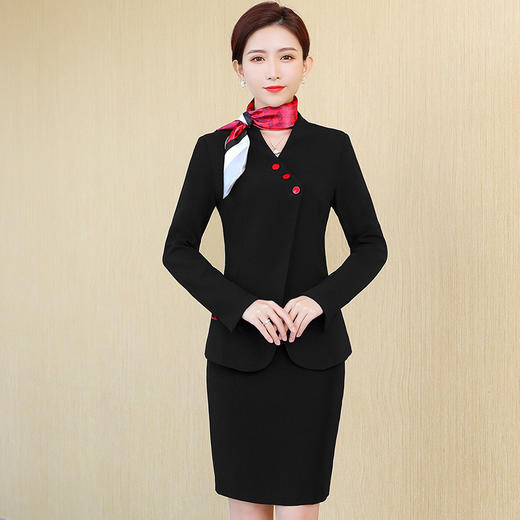 XZ-XS-356职业马甲套装秋冬装时尚气质酒店前台工装正装西装美容师工作服女 商品图1