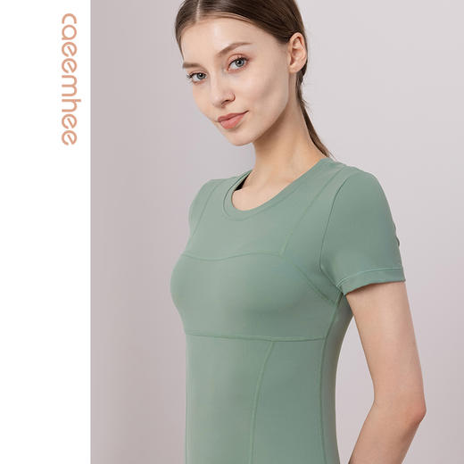 【断码捡漏】卡益裸感磨毛短袖T恤KU03921女士瑜伽服 商品图0