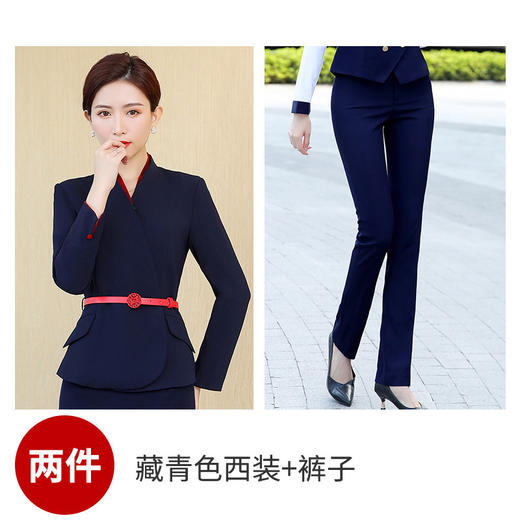 XZ-XS-368空姐制服套裙酒店前台工装美容院售楼部职业装套装工作服女秋冬季 商品图6