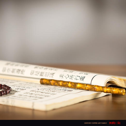 朱炳仁铜 竹节笔 铜笔-分销 商品图5