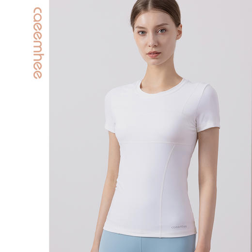 【断码捡漏】卡益裸感磨毛短袖T恤KU03921女士瑜伽服 商品图4