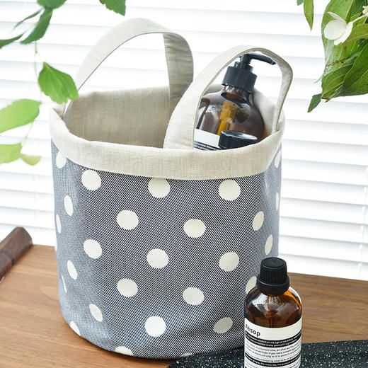 帆布提手桌面收纳筐手工收纳 商品图3