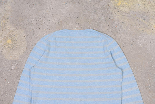 薄款 横纹棉质 胸前刺绣 大V领毛衣/针织衫 T-1071 商品图7