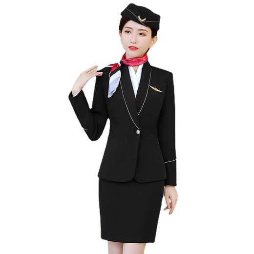 XZ-XS-335职业装套装女空乘面试马甲套装高铁服装酒店前台工装美容师工作服 商品图4