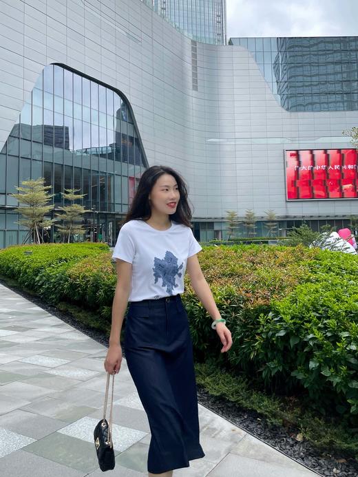 牛仔2B5211--黛蓝色半裙 商品图6