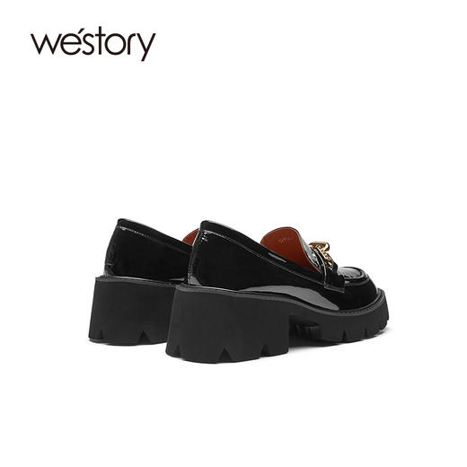 westory2021秋季新品气质英伦风粗跟小皮鞋S21CM34551 商品图2