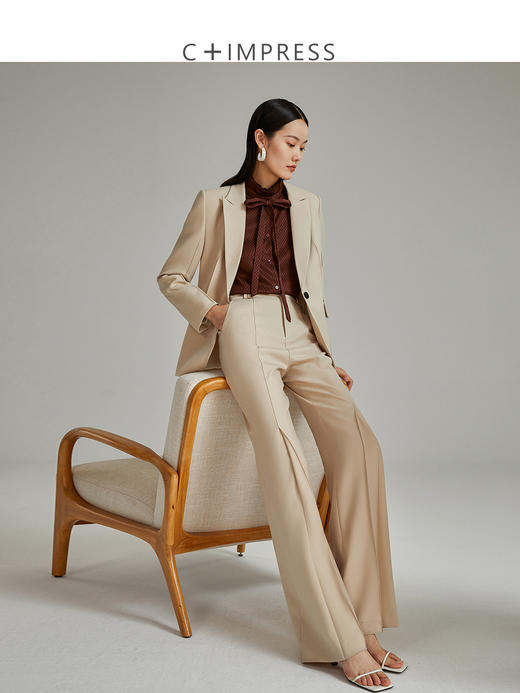 西嘉西嘉通勤西装外套女2021秋装新款西服上衣 商品图2