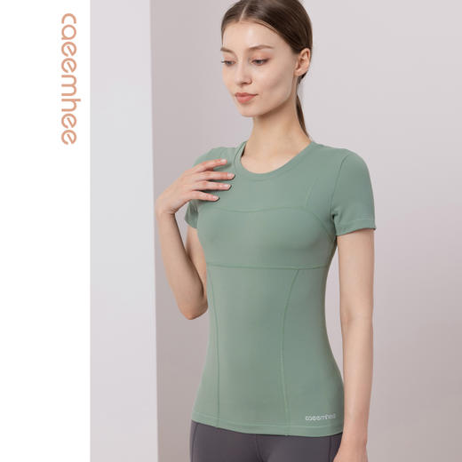【断码捡漏】卡益裸感磨毛短袖T恤KU03921女士瑜伽服 商品图7