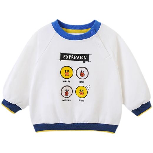 英氏-童衣类（秋）E1连针圆领长套衣英氏白110CM 商品图4