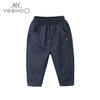 英氏-童衣类（秋）E1英针长裤深牛仔蓝100CM 商品缩略图0