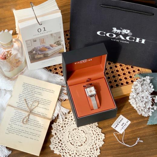 价值1700 CO*CH/蔻驰CASS系列茶玫瑰表盘小牛皮石英手表小方糖小方表22/22mm表盘 优雅时尚 小巧精致 石英机芯 30米生活防水 精致原盒包装！ 商品图3