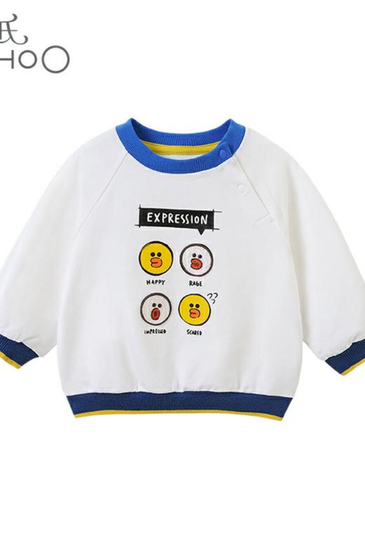 英氏-童衣类（秋）E1连针圆领长套衣英氏白110CM 商品图5