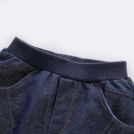 英氏-童衣类（秋）E1英针长裤深牛仔蓝100CM 商品图1