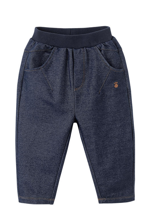 英氏-童衣类（秋）E1英针长裤深牛仔蓝100CM 商品图5