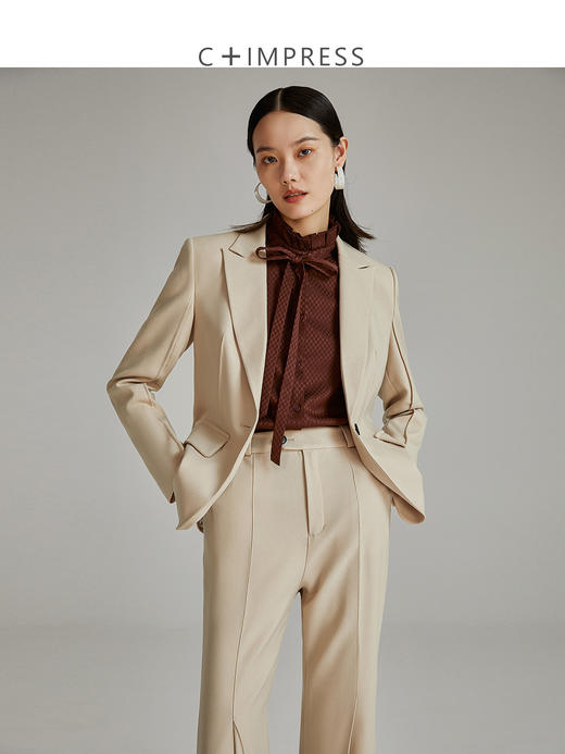 西嘉西嘉通勤西装外套女2021秋装新款西服上衣 商品图0