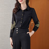 XZ-AL-652339199524黑色职业装衬衫女秋装工作服气质2021新款白色衫长袖刺绣正装衬衣 商品缩略图3