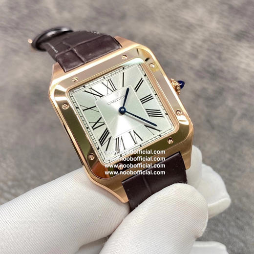 F1新款2020卡di亚 杜蒙山度士加大号薄款机械表，长度46.6×宽度33.9mm，厚度8.5mm，男士腕表，皮表带，自动机械机芯，密底 商品图9