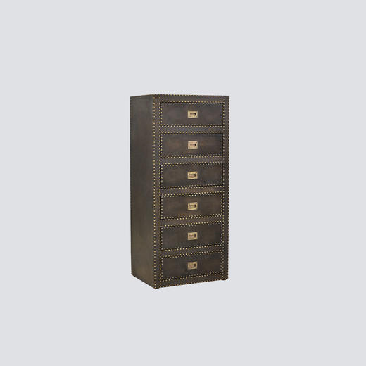 NS家居nsfurniture进口实木真皮边柜NSCB-Sheppard Cabinet 6 Drawers 商品图1