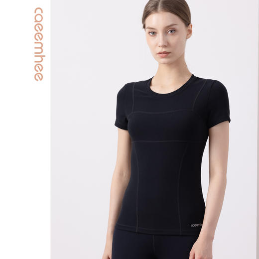 【断码捡漏】卡益裸感磨毛短袖T恤KU03921女士瑜伽服 商品图6