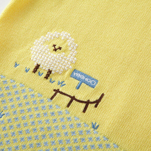 英氏-童衣类（秋）E1英毛圆领套头毛衫阳光黄110c 商品图3