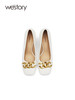 westory2021秋季新品气质复古小方头粗跟高跟鞋W21CE71491 商品缩略图3