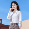 XZ-XZ142-21668XXN醋酸缎面雪纺衬衫女长袖丝巾2021年新款秋季上衣时尚职业v领衬衣 商品缩略图2