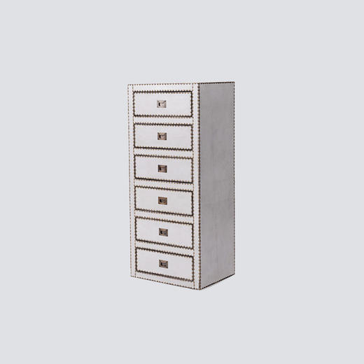 NS家居nsfurniture进口真皮抽屉六斗柜NSCB-Sheppard Cabinet 6*White 商品图1
