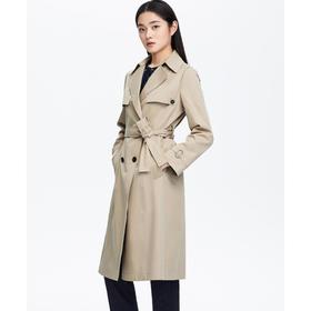 2楼朗姿服饰米色长风衣香榭丽舍