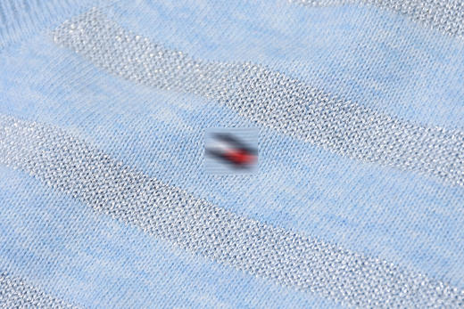 薄款 横纹棉质 胸前刺绣 大V领毛衣/针织衫 T-1071 商品图4