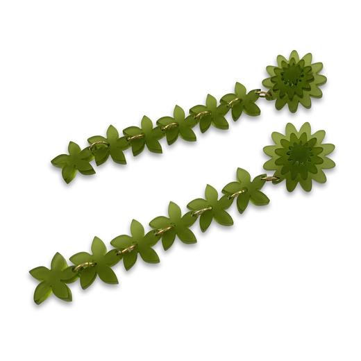 北京仓｜Jennifer Loiselle-Floral- 霜花 耳环（绿色）［英国设计师］ 商品图2