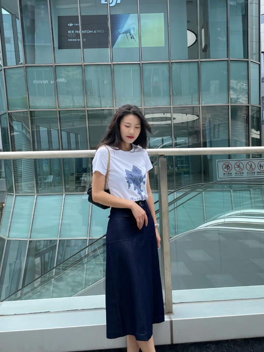 牛仔2B5211--黛蓝色半裙 商品图1