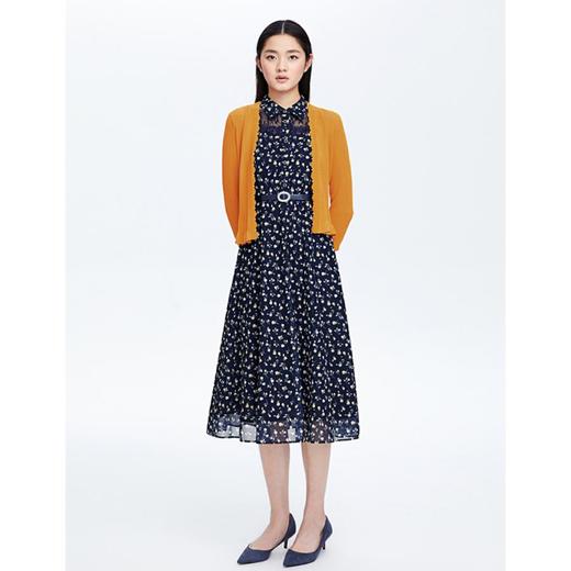 2楼朗姿服饰亮黄色针织开衫璀璨流光 商品图0