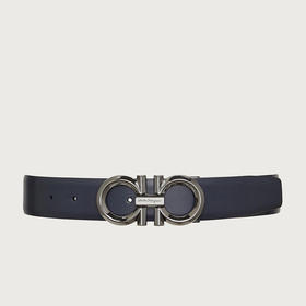 【二】FERRAGAMO 菲拉格慕 男士双面可调节 GANCINI 腰带 蓝色 67 9939 735908