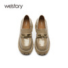 westory2021秋季新品气质英伦风粗跟小皮鞋S21CM34551 商品缩略图3