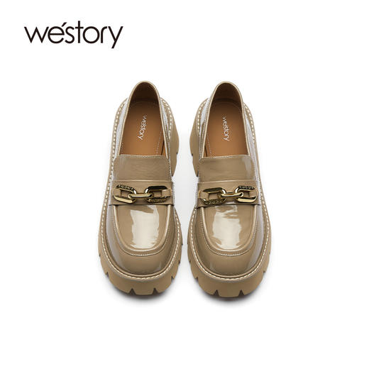 westory2021秋季新品气质英伦风粗跟小皮鞋S21CM34551 商品图3