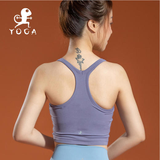 【七十二小时发货】壁虎瑜伽【2108SY075】裸防震聚拢基础背心（有胸垫） 商品图5