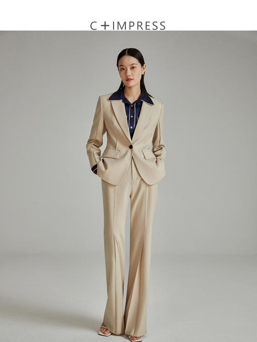 西嘉西嘉通勤西装外套女2021秋装新款西服上衣 商品图1