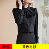 XZ-YZH6576气质设计感蝴蝶结法式系带衬衫小众垂感微喇袖雪纺衬衫上衣女 商品缩略图6