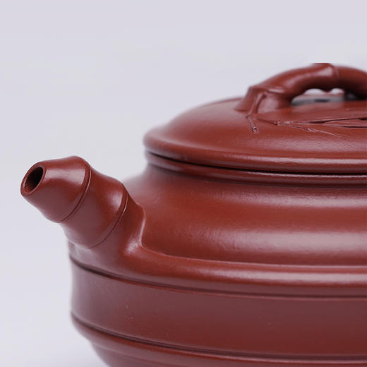 宜兴龙德堂陶艺 汤宣武《双线竹鼓》原矿大红袍 220 cc 商品图3