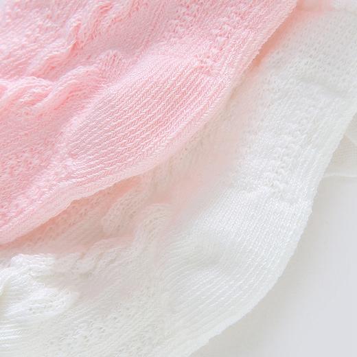 英氏-鞋袜类（秋）E1蕾丝袜(2双装)浅粉/白色15CM 商品图3