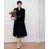 2楼朗姿服饰黑色丝绒连衣裙洛可可宫殿 商品缩略图0