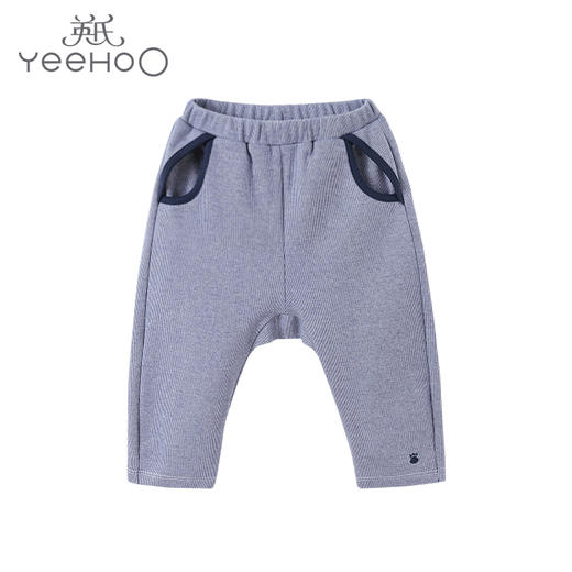 英氏-童衣类（秋）E1英针长裤宝蓝100CM 商品图0