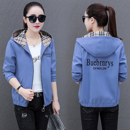 MSLD-新款秋季韩版宽松显瘦休闲外搭长袖连帽夹克 商品图6