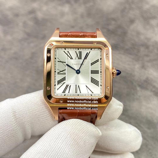 F1新款2020卡di亚 杜蒙山度士加大号薄款手表，长度46.6×宽度33.9mm，厚度8.5mm，男士腕表，意大利纯手工牛皮，机芯密底 商品图9