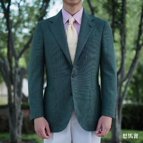 Merino Brothers Hopsack Blazer 澳洲美丽诺羊毛绿色全麻衬单西