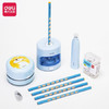 得力(deli)学生电动文具套装5件 桌面吸尘器+电动橡皮擦+电动卷笔刀+洞洞铅笔+橡皮擦替芯 文具大礼包33303 商品缩略图1